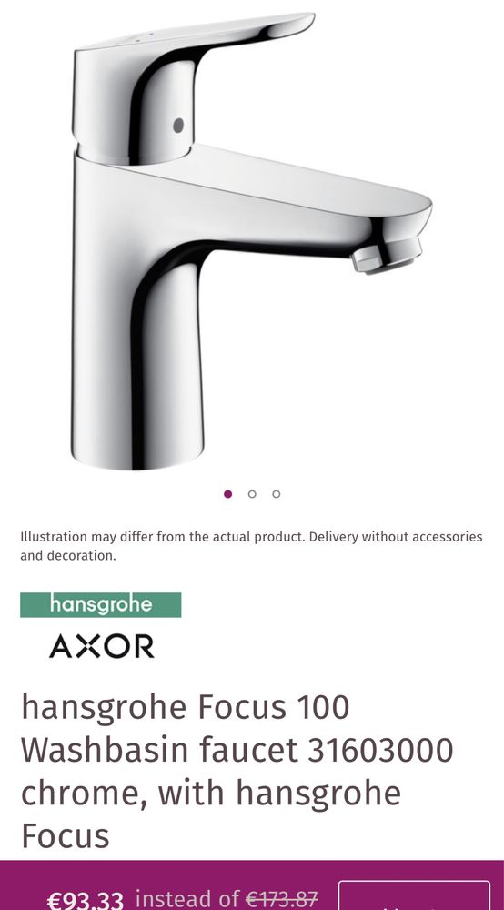 hansgrohe Focus 100 Washbasin faucet chrome, with hansgrohe Focus