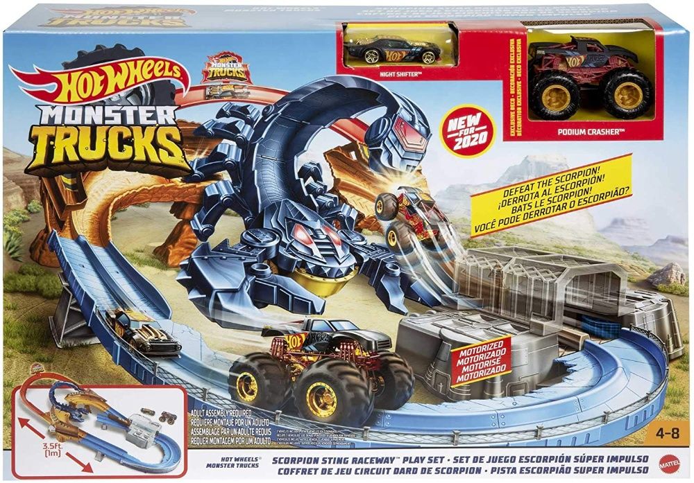 Моторизированный трек Хот Вилс Жало Скорпиона Hot Wheels Monster Truck