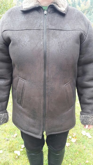 Мужская натуральная дубленка чоловіча дублянка