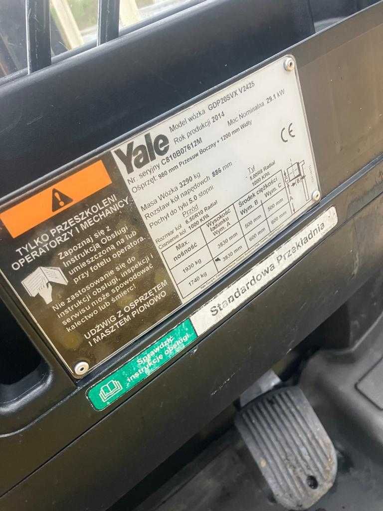 Wózek widłowy YALE GDP20 diesel