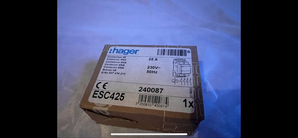 Stycznik Hager ESC 425 4 polowy
