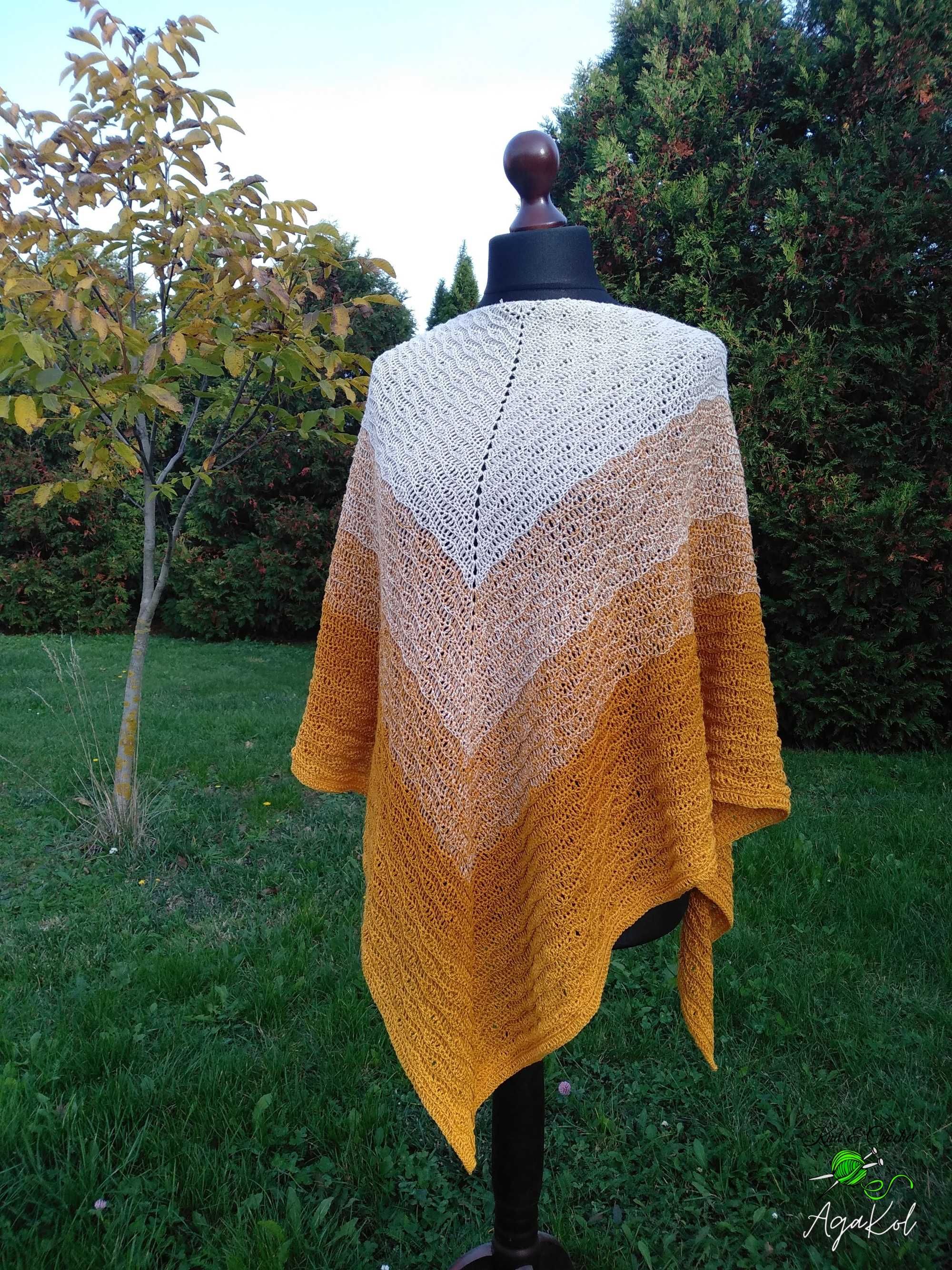 Handmade ręcznie robiona chusta na szydełku