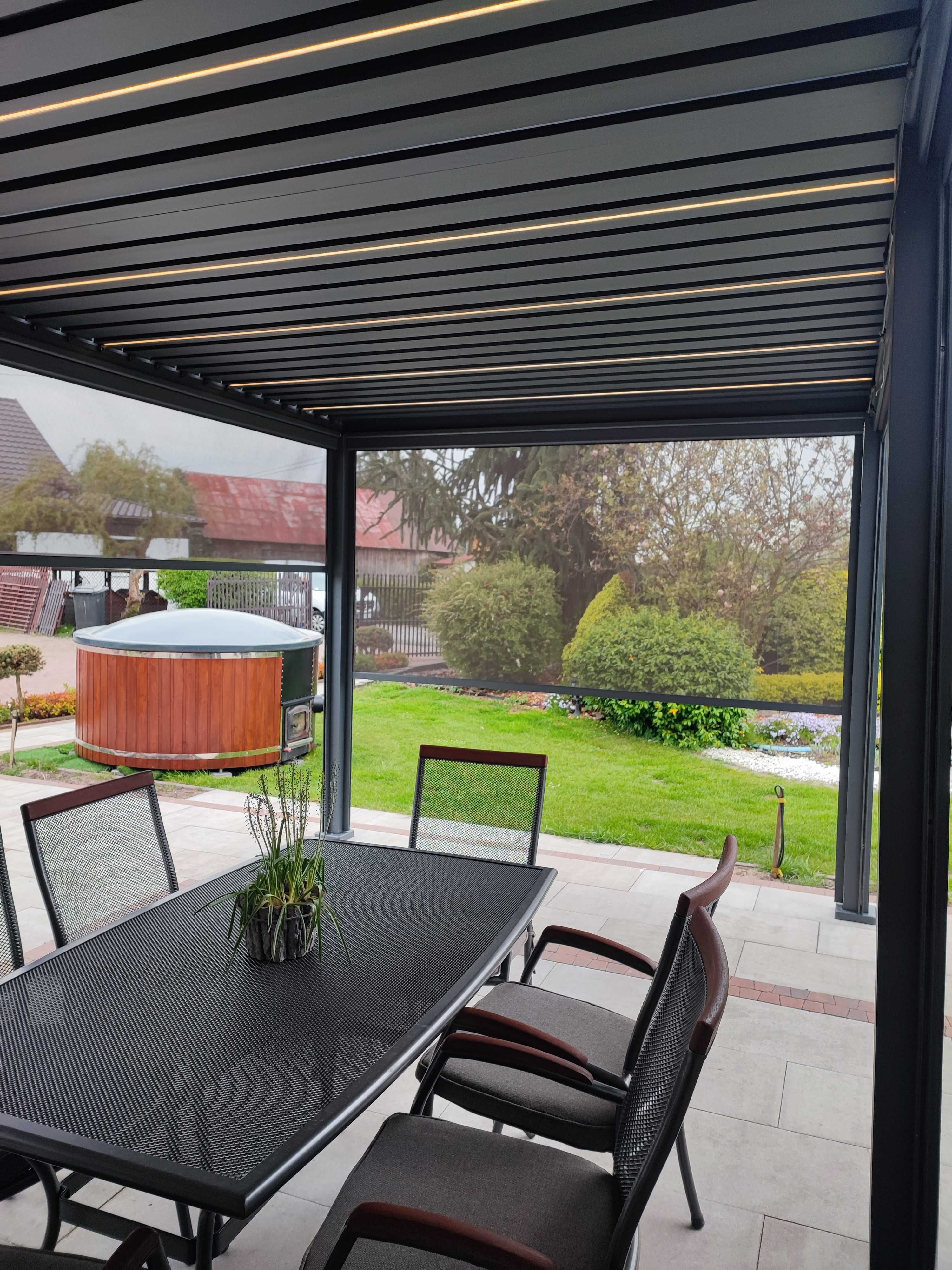 Pergola Ogrodowa Tarasowa Aluminiowa 3x6 Lamele Zadaszenie Tarasu