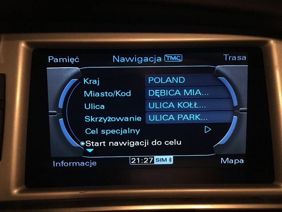 Polskie Menu Lektor Mapa 2024 Audi MMI 3G High Bnav A4 A5 Q5 A6 A8 Q7