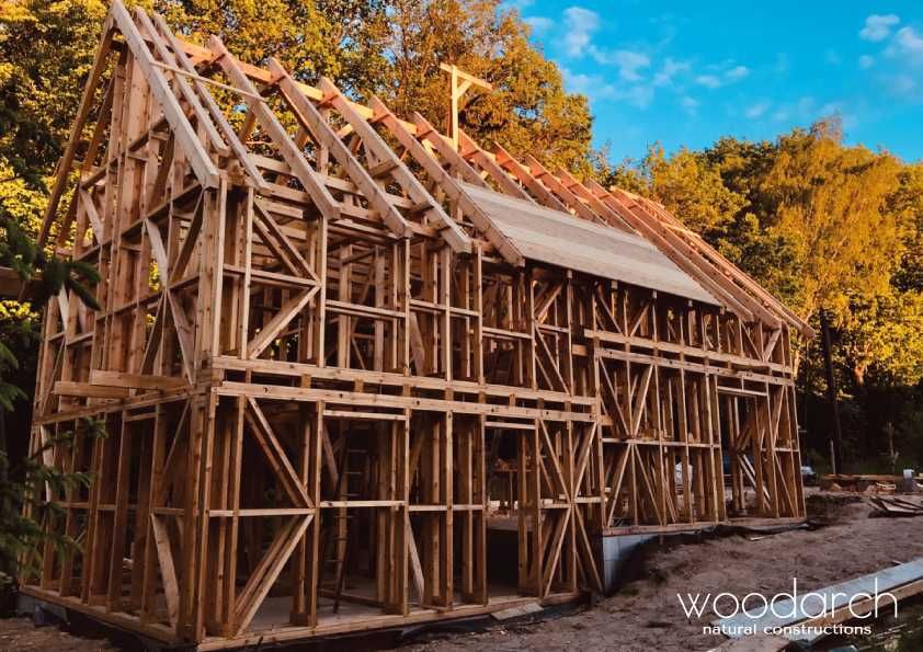 dom w konstrukcji drewnianej budownictwo naturalne WOODarch