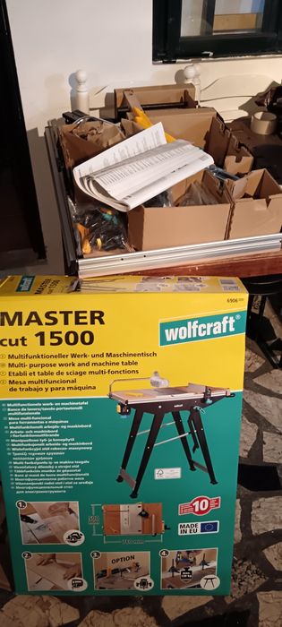 Mesa de corte de madeira