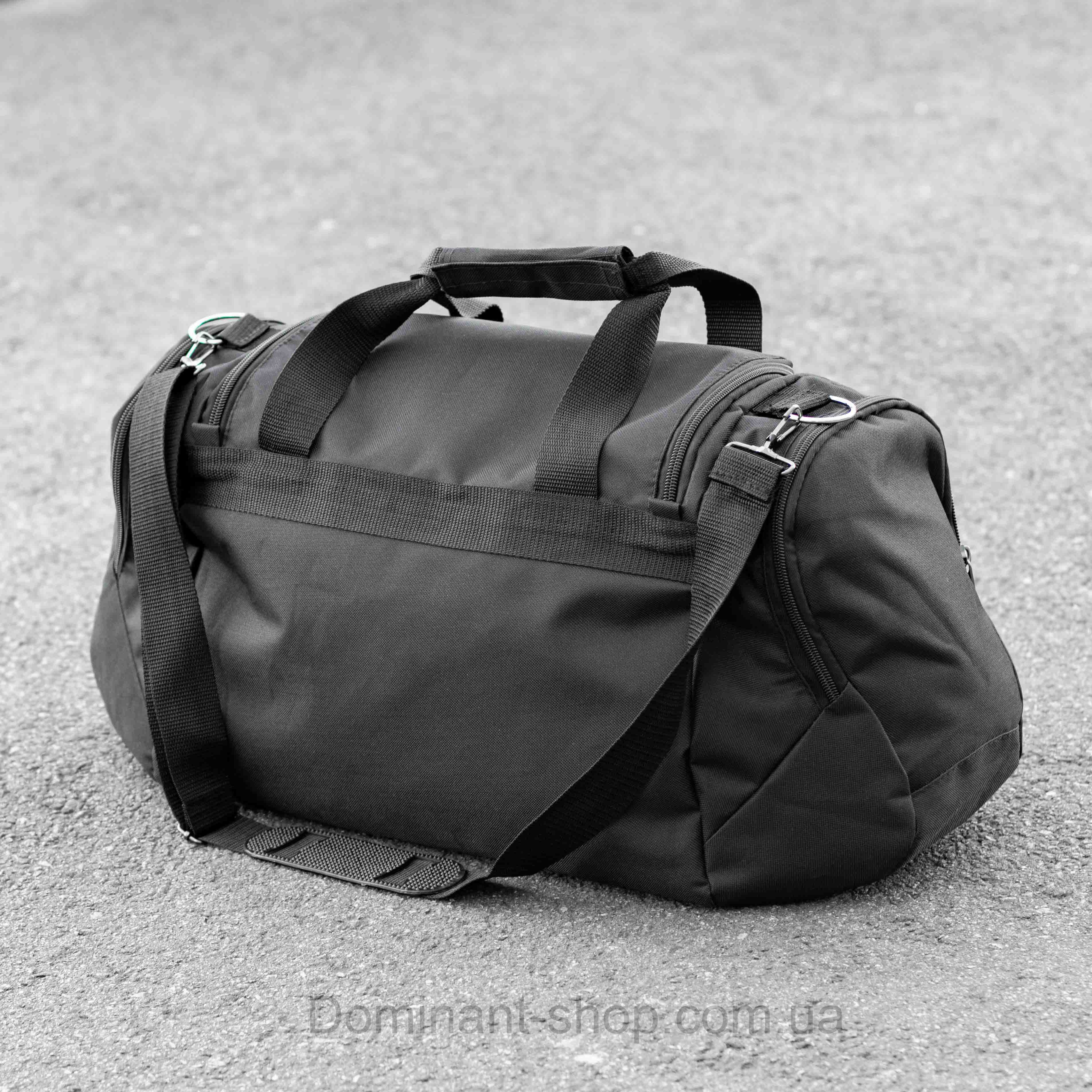спортивна сумка Puma чорна для поїздок та тренувань на 36 літри Пума