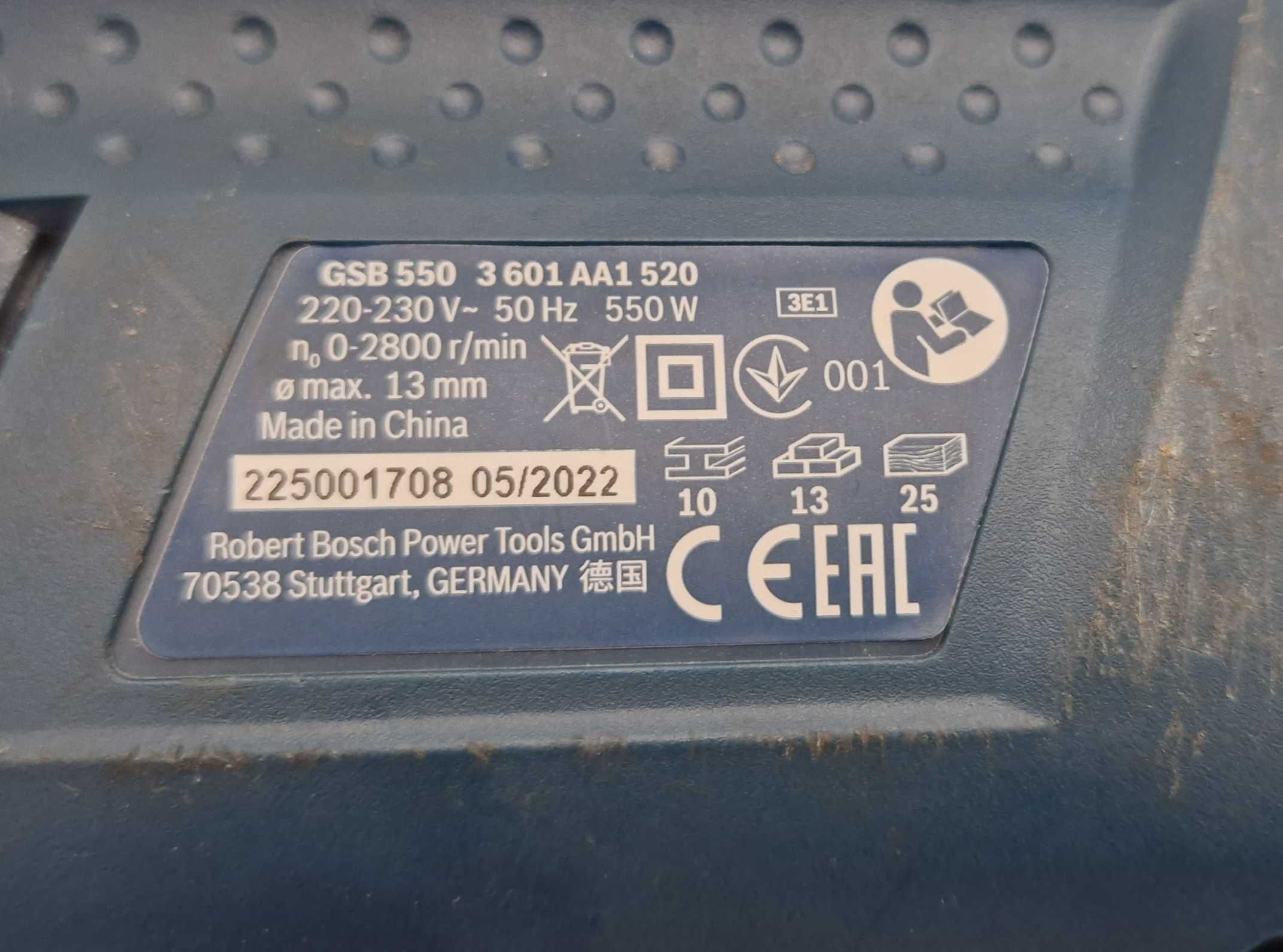 Wiertarka Udarowa Bosch GSB 550. 550W Uchwyt Stan BDB \Fajne OKAZJE