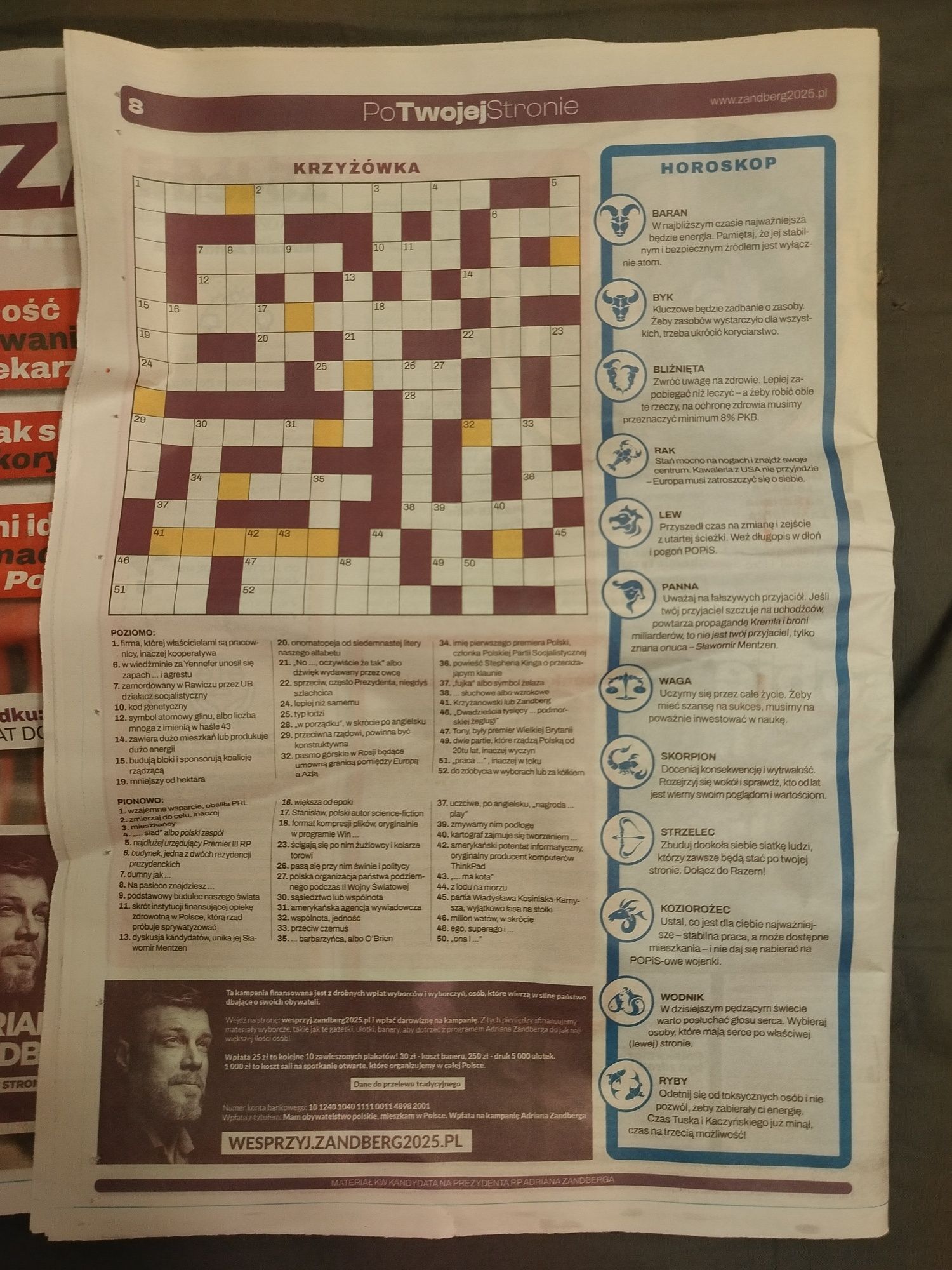 Adrian zandberg gazetka plakat