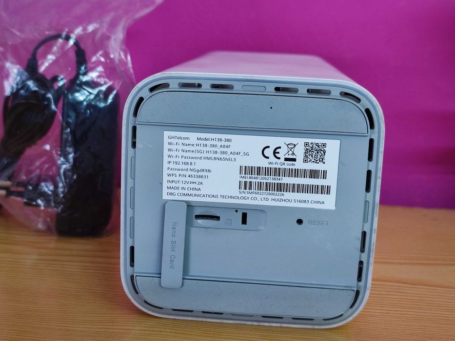 5G GHTelcom (Huawei) H138-380 Livre Router