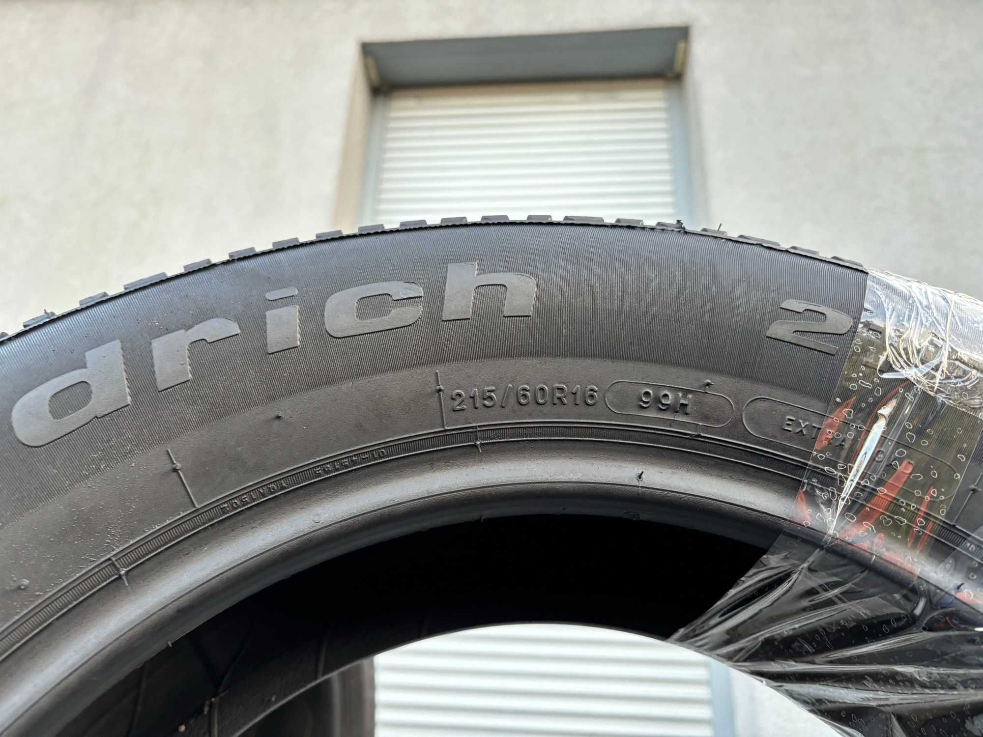 2szt zimowe 215/60R16 BfGoodRich 7,2mm 2021r świetny stan! Z5691 gwar