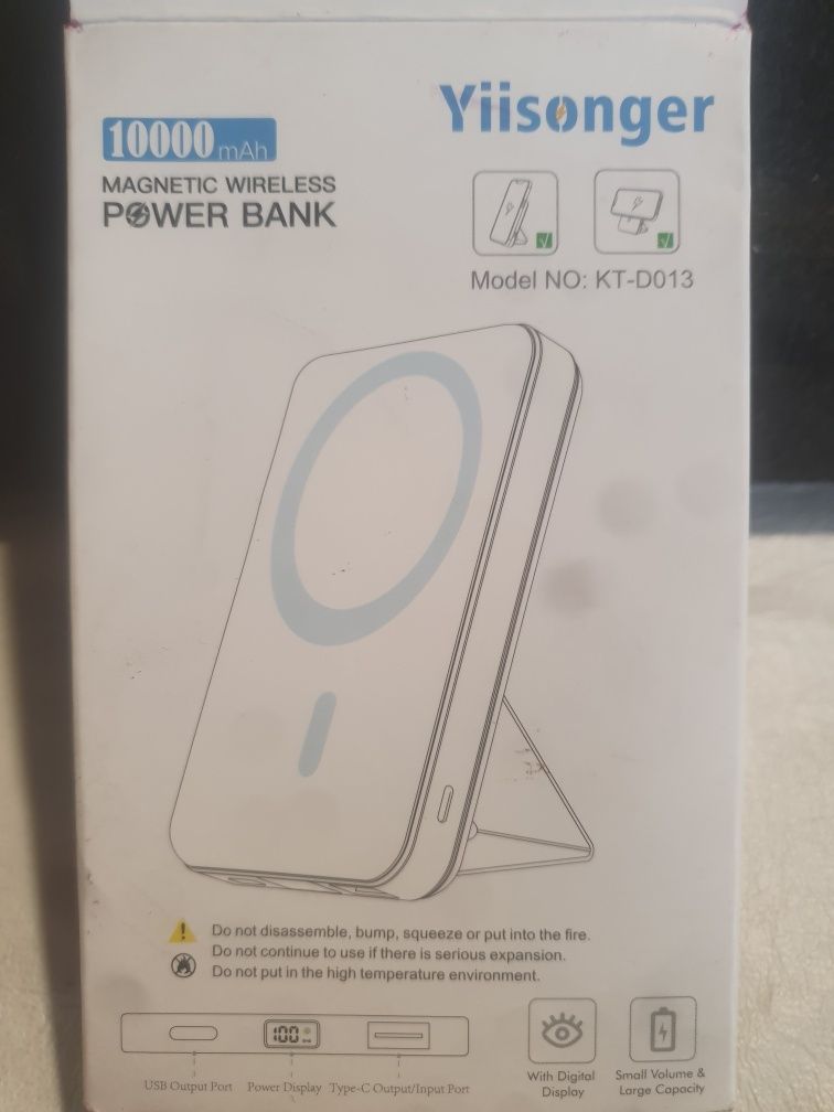 LUCKYDUO Zewnętrzna bateria magnetyczna Power Bank 10000 ah indukcyjny