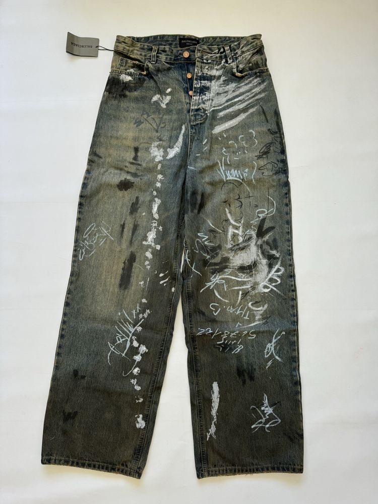 Джинсы Balenciaga Graffiti jeans vetements rick owens raf alyx