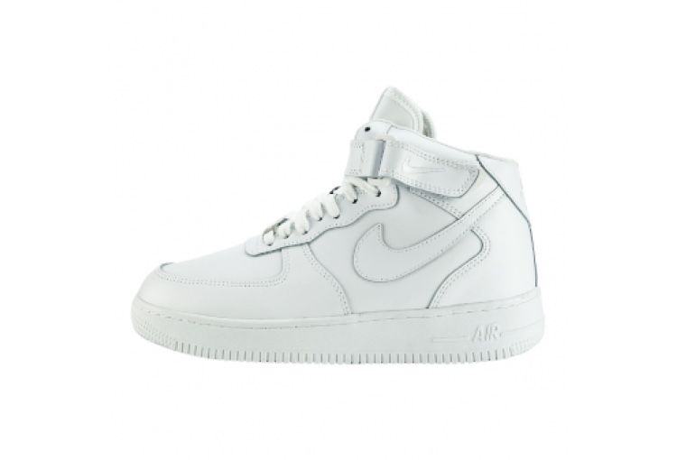 Nike Air Force 1 Mid White 2 Winter с мехом