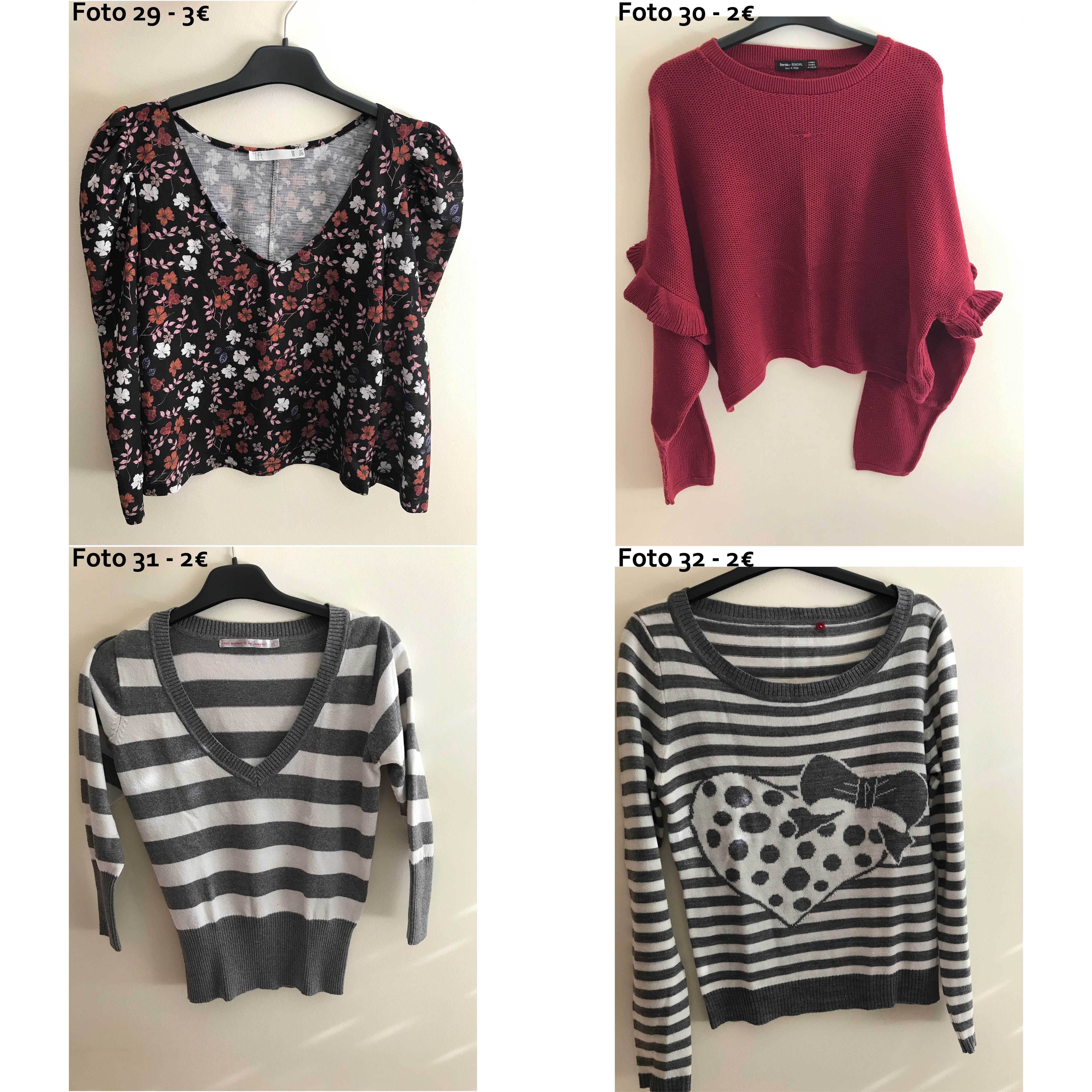 Roupa - (camisola, blusas, camisas) a partir de 2€