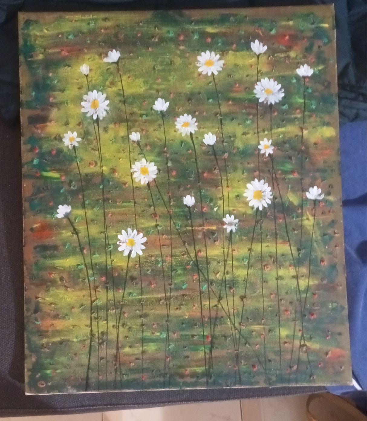 Quadro a oleo flores