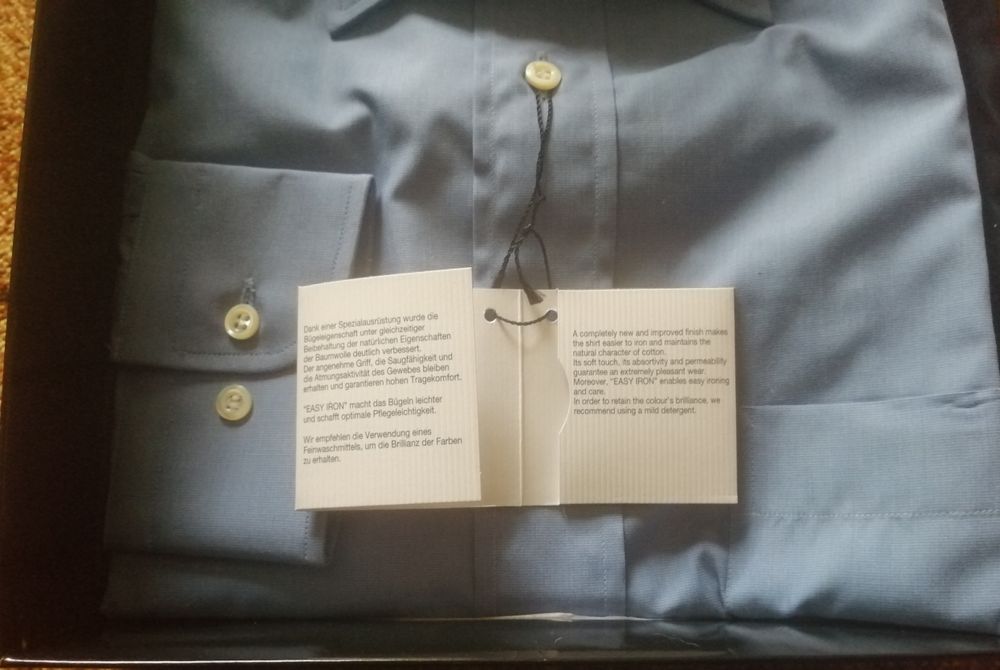 Koszula męska Hugo BOSS nowa okazja r. 41,,niebieska