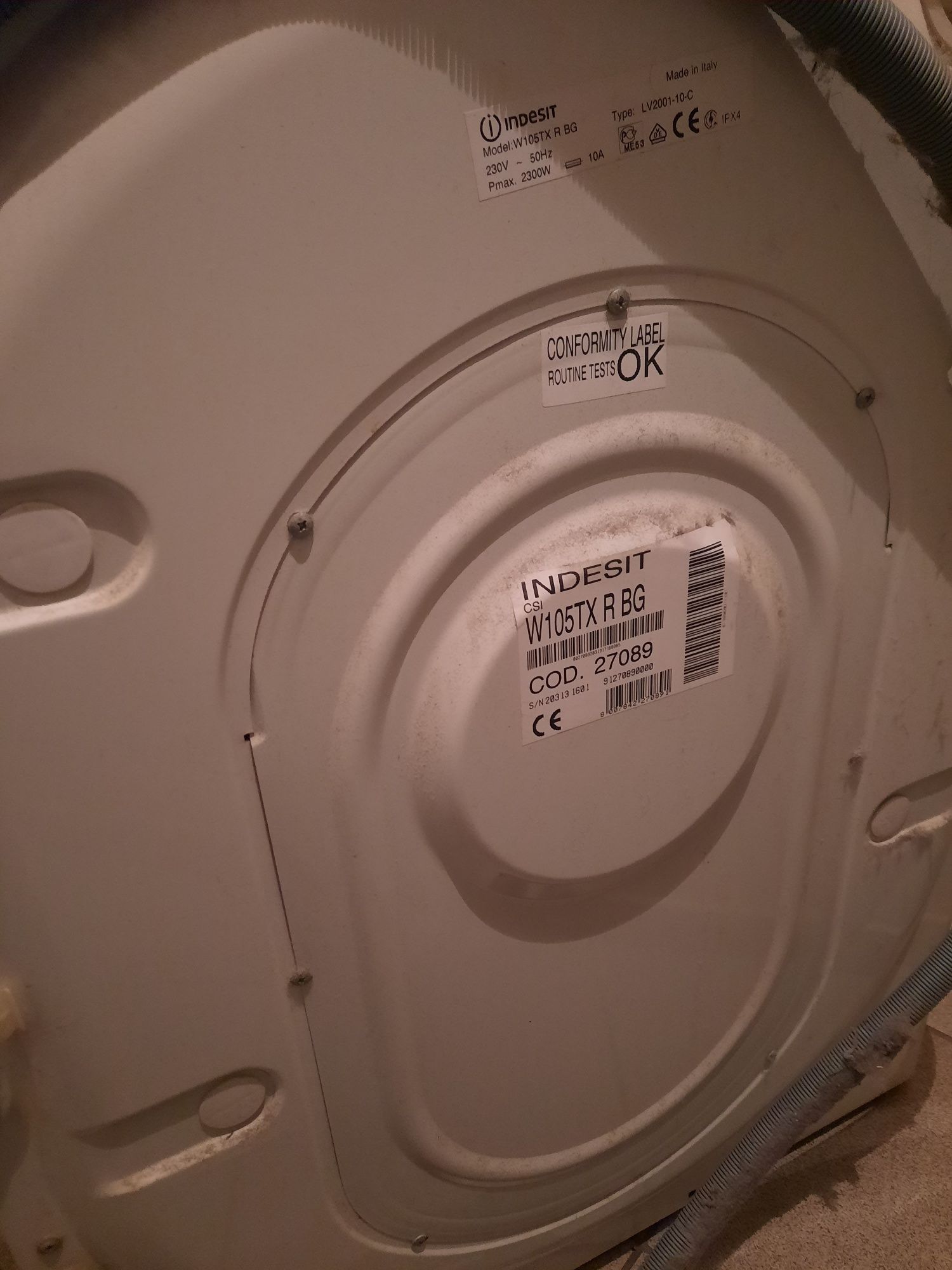 Пральна машина :Indesit W 105 TX