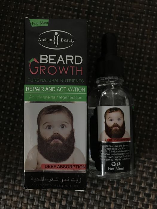 Олійка для росту та живлення бороди 30мл Beard Growth, засіб для росту