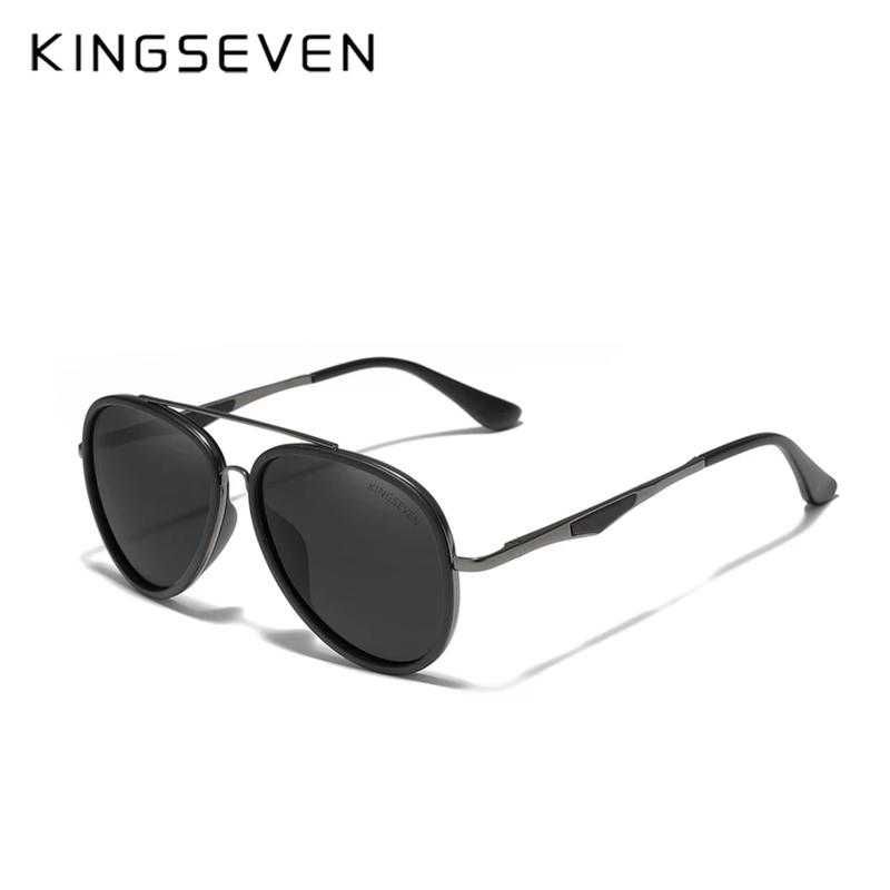 Поляризованные солнцезащитные очки с футляром KINGSEVEN  Black Gray