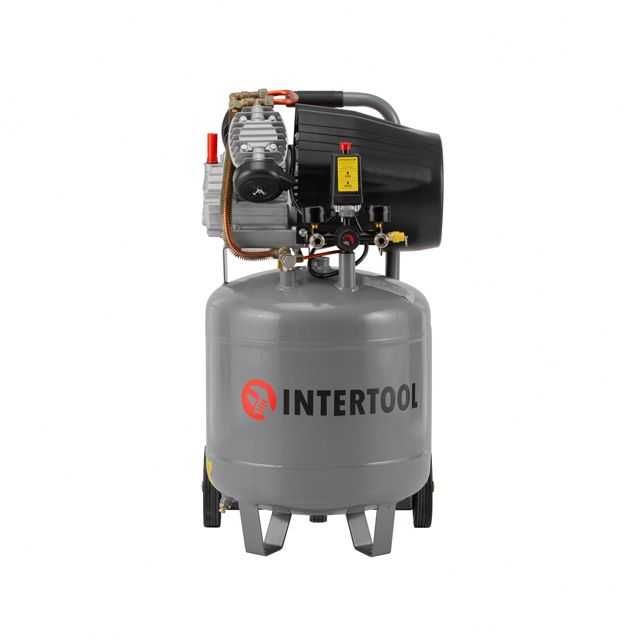 Компресор 80л, 2.2 кВт, 8 aтм, 2 циліндри. INTERTOOL PT-0018.