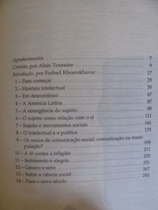 A Procura de Si de Fernando N. Dias e Alain Touraine