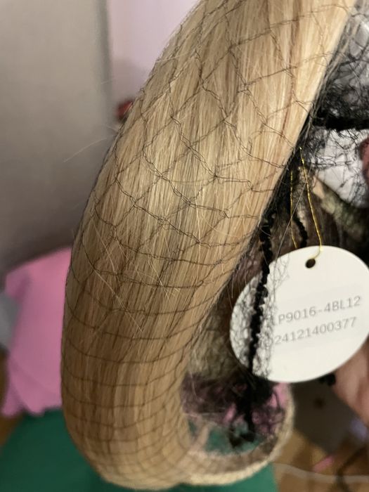 Peruka wlosy sztuczne blond doczepiane nowe
