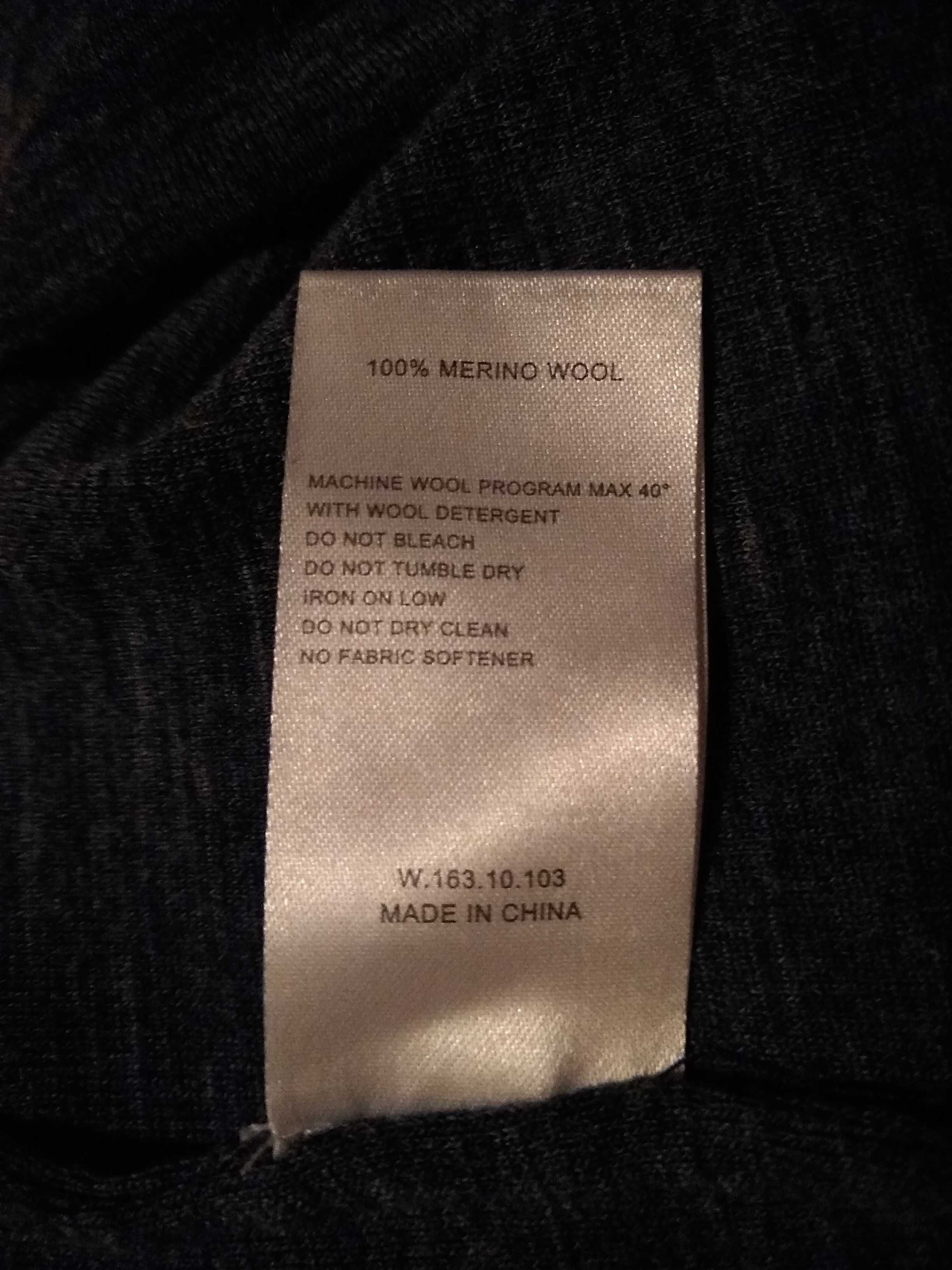 Holtzweiler  Norweska bluza termiczna z półgolfem, 100% Merino,   XS-L