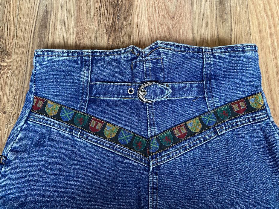 Джинсовая юбка из плотного денима Джинсова спідниця висока посадка