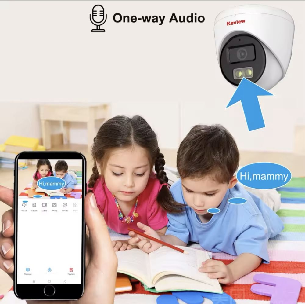 Камера  4mp/2.8mm/PoE/микрофон/Onvif/LED подсветка