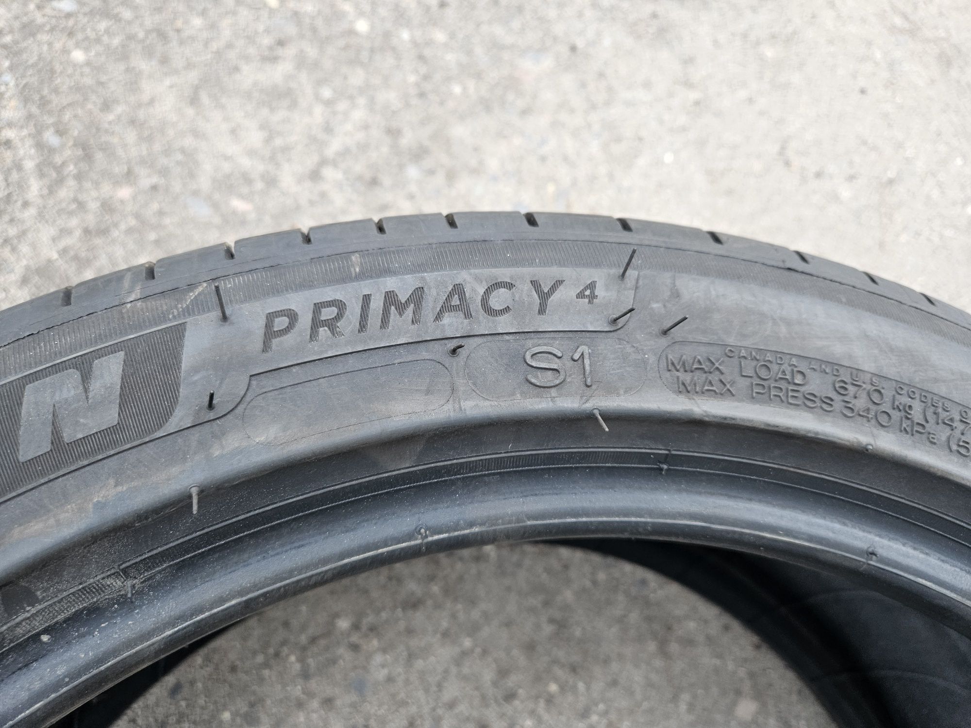 Opony letnie 225/45/17 Michelin Primacy 4 S1, 2022 rok bieżnik 7mm