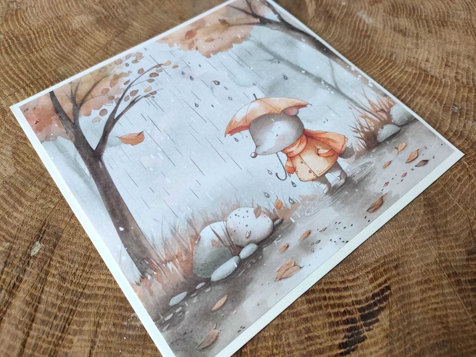 Ozdobna koperta na pieniądze dla dziecka handmade myszka z myszką