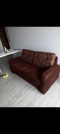 Brązowa sofa kanapa rozkładana