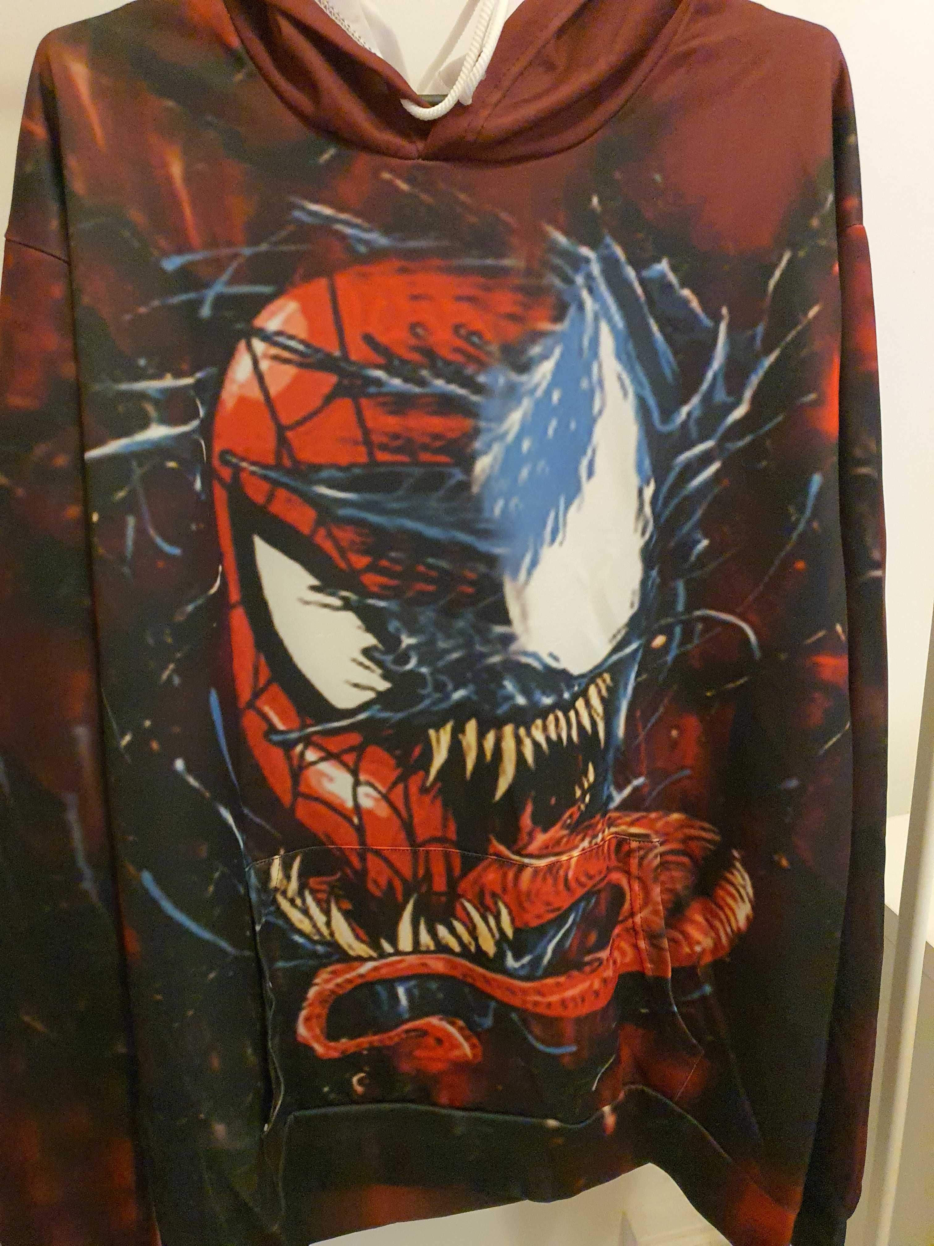 Bluza Venom Spiderman Męska Młodzieżowa Kangurka Kaptur Kieszenie 3XL