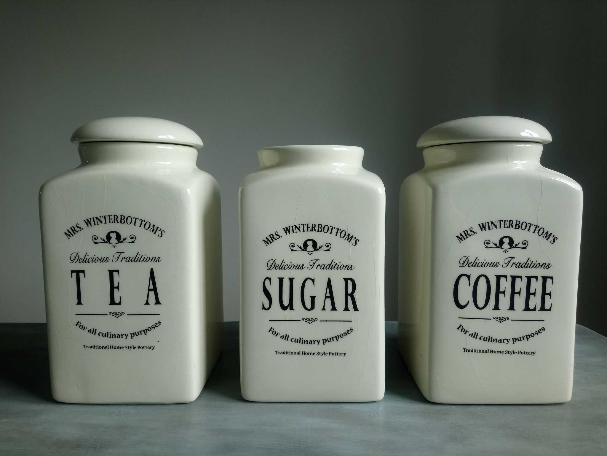 pojemnik na cukier, herbatę i kawę
