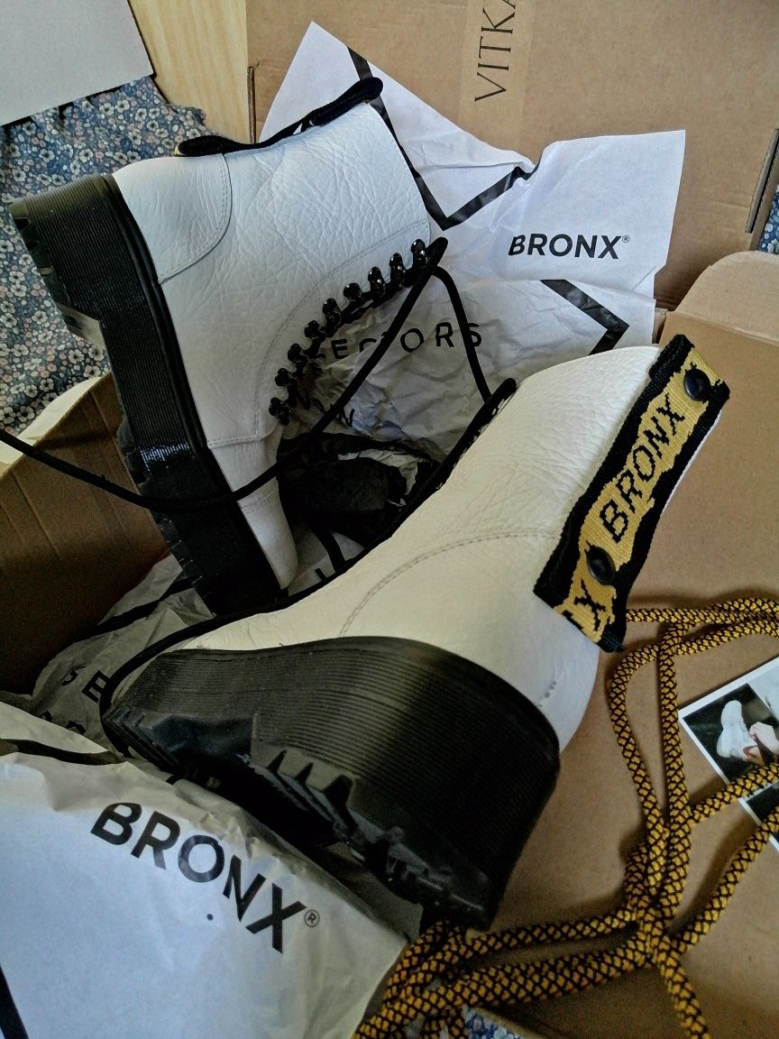 BRONX super chunky workery glany botki PREMIUM! skóra naturalna! NOWE!