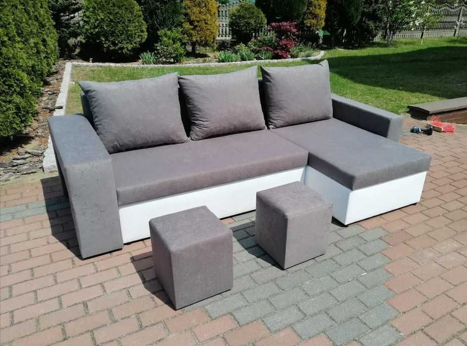 Narożnik Grand z pufami w boczku. Kanapa od producenta