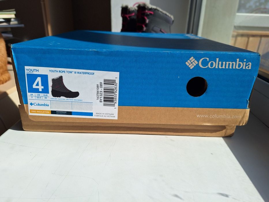 Зимові водонепронекні дитячі ботинки Columbia  22 см по стельке