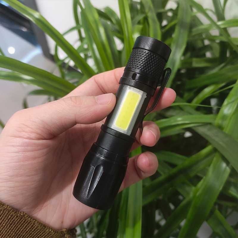 Тактический фонарик аккумуляторный + USB зарядка Zoom влагозащищен