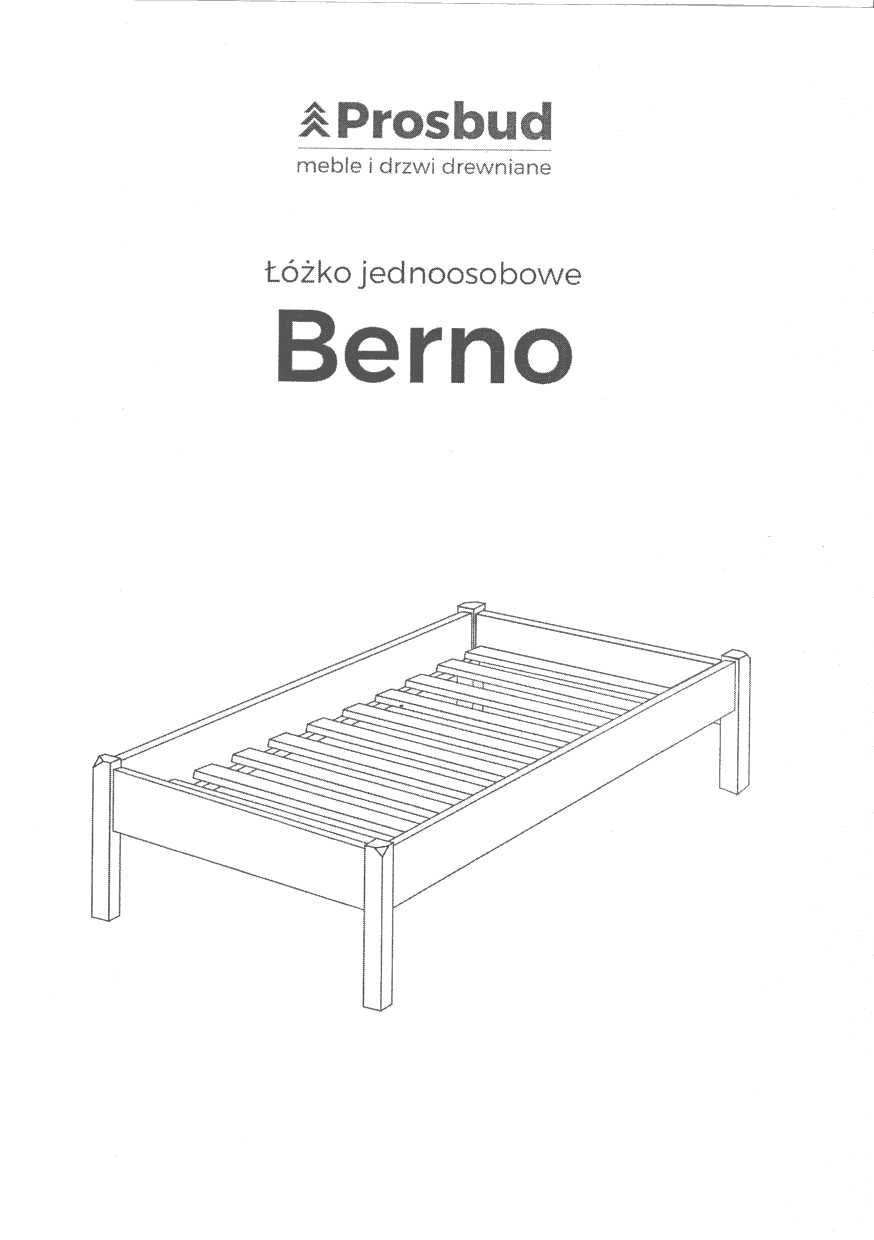 Łóżko drewniane sosnowe Berno 80x200