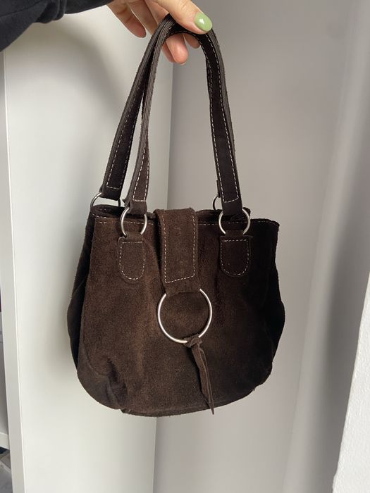 Torebka torba mini ala zamszowa skorzana