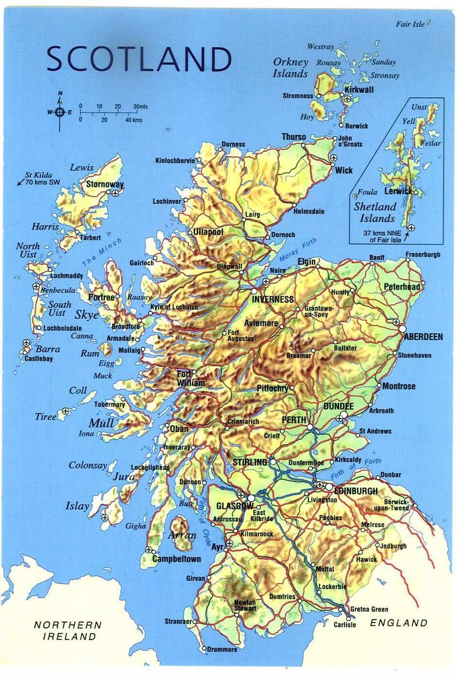 Pocztówka z mapką  Scotland - Szkocja