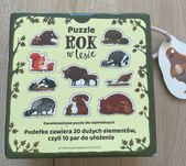 Puzzle „Rok w lesie – rodzice i dzieci” – 20 elementów