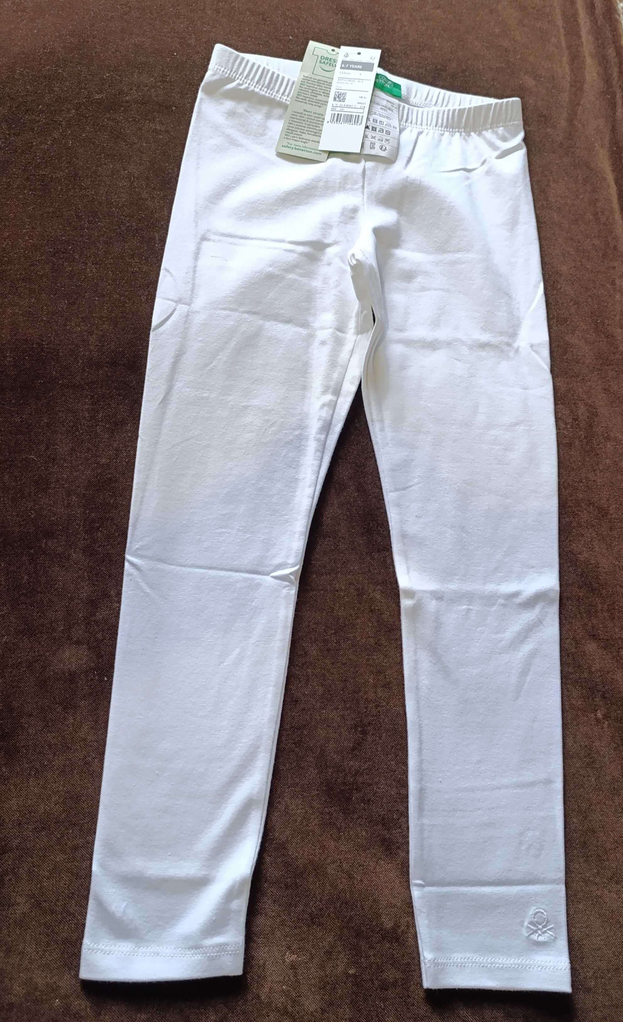 Leggins Brancos 100% algodão 6/7 anos Benetton  - Novas c/ etiqueta