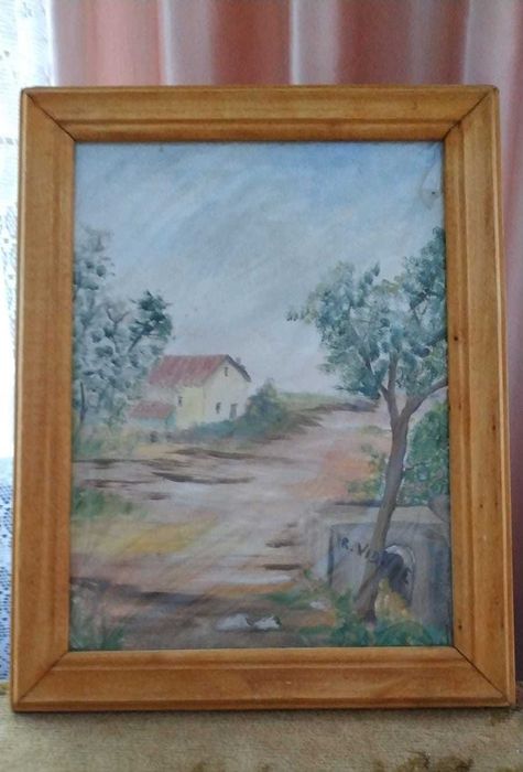 Картина з італійським пейзажом. Італія