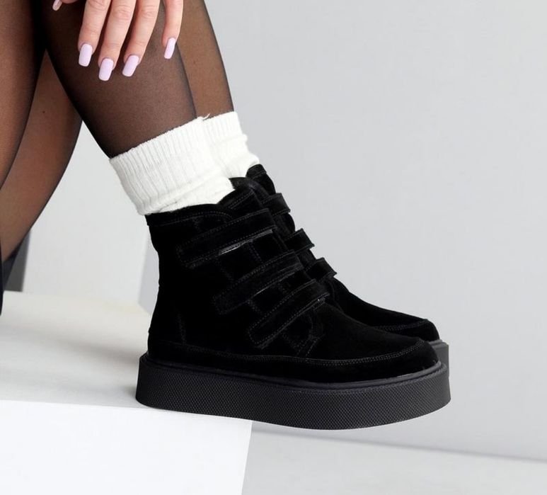 Акція Жіночі черевики зимові замшеві