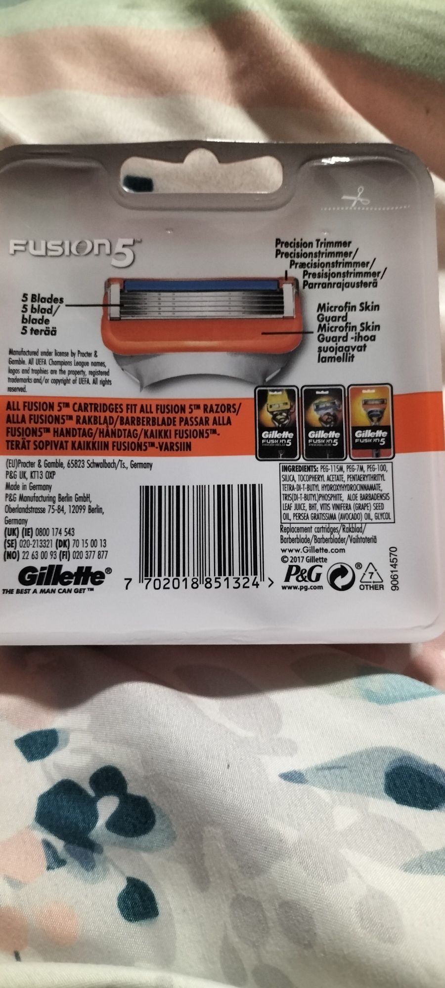 Nożyki do maszynki Gillette fusion 5, XL 8 szt