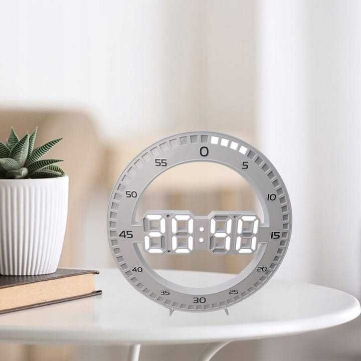 Zegar ścienny LED 3D Cyfrowy DUŻY LOFT DESIGN