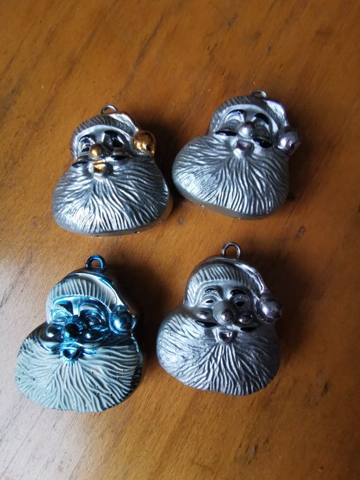 Stare bombki choinkowe z prl Mikołaje