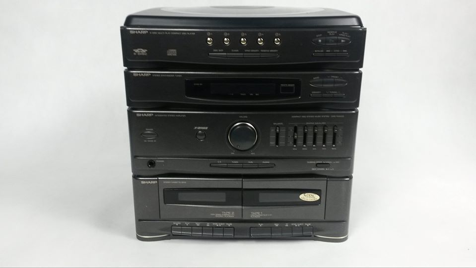 Wieża Sharp CMS-R400CDH(GY) magnetofon radio compact karuzela na 5 CD